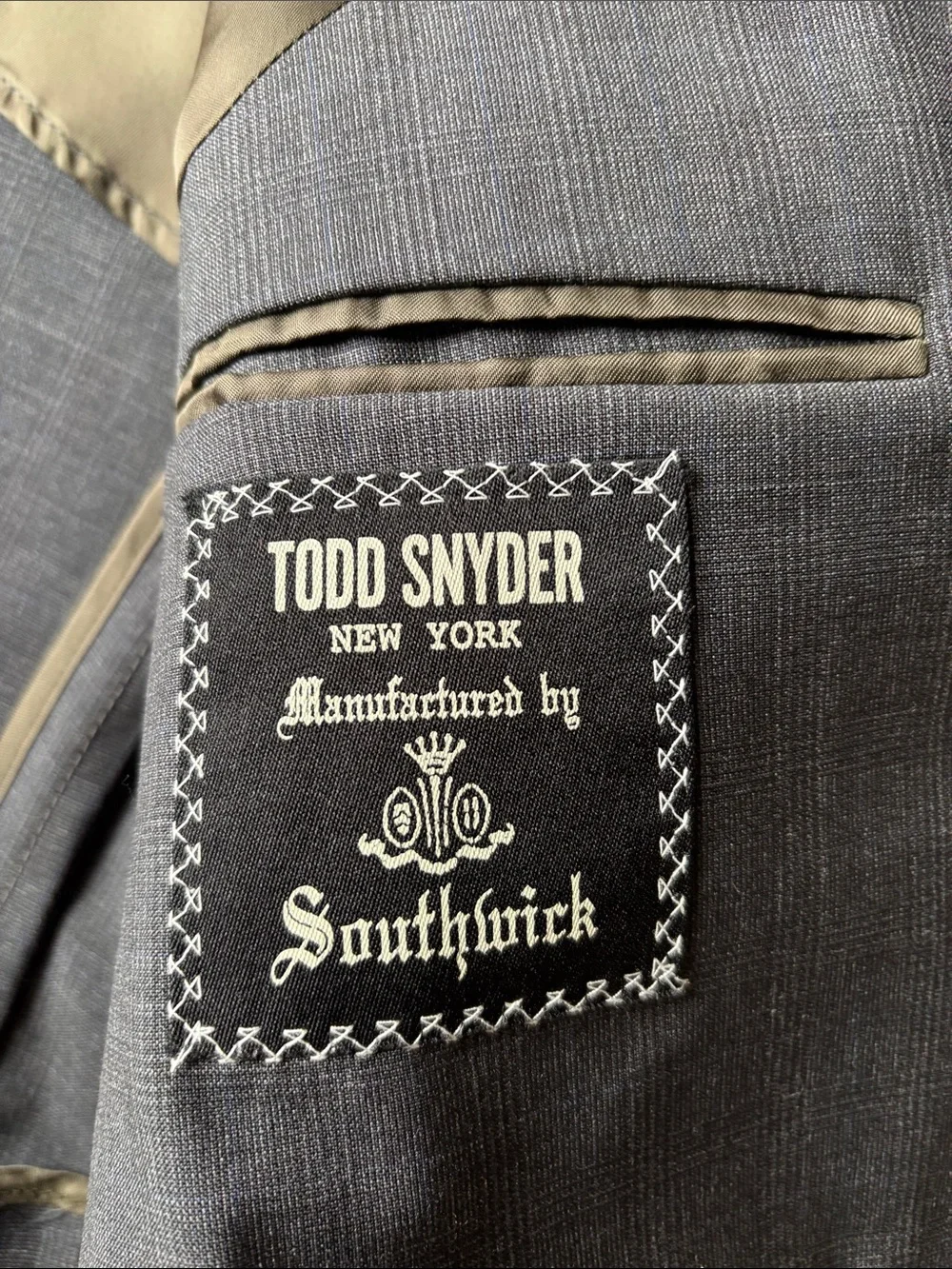 Todd Snyder x Southwick Gray Plaid 1/4 Lined Sport Coat Blazer 40 R Slim MIUSA